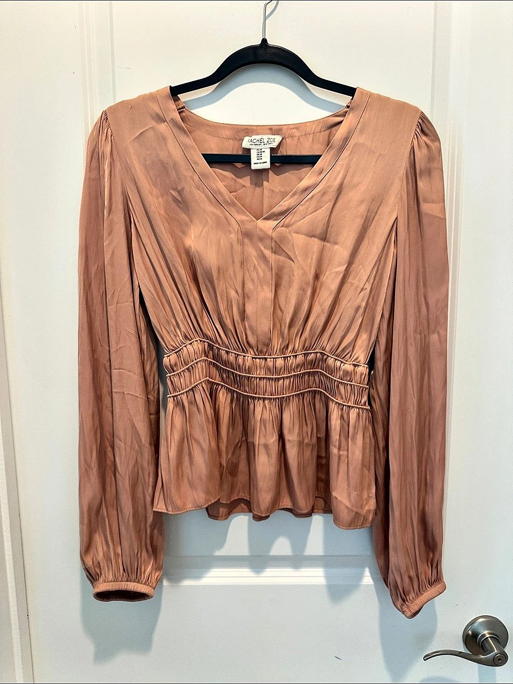 Rachel Zoe Long Sleeve Blouse in Blush Pink